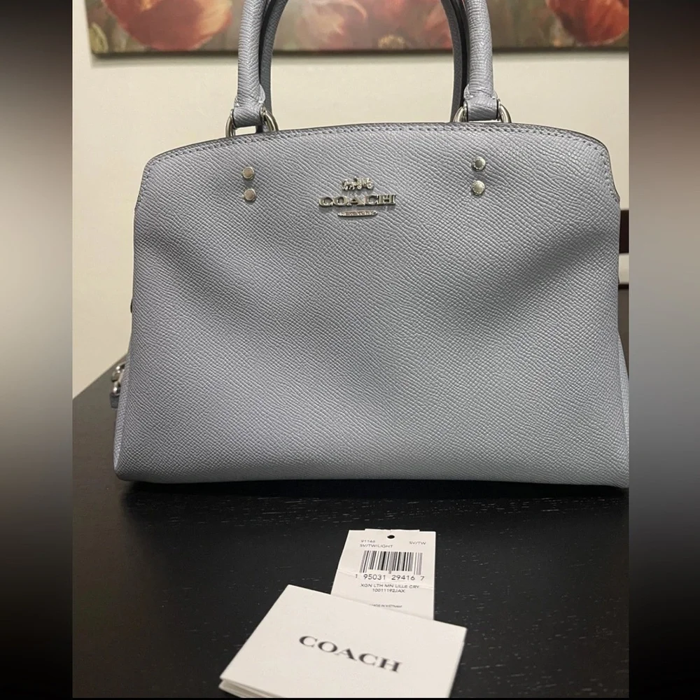 Coach Light blue  Leather Satchel - Picture 2 of 9